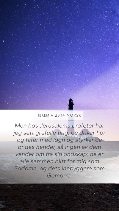 Jeremia 23:14 NORSK Bible Verse Image