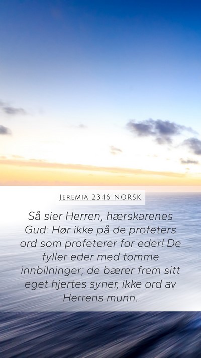 Jeremia 23:16 NORSK Bible Verse Image