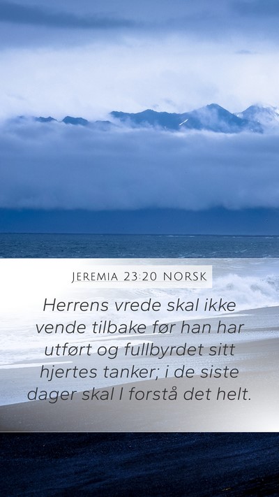 Jeremia 23:20 NORSK Bible Verse Image