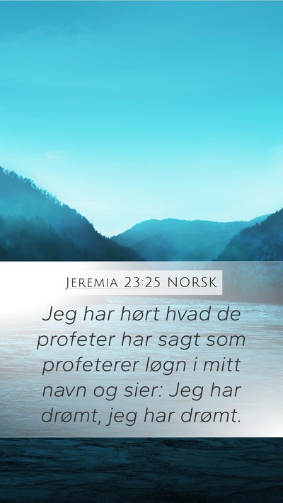 Jeremia 23:25 NORSK Bible Verse Image