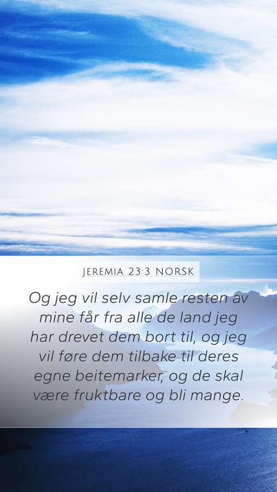 Jeremia 23:3 NORSK Bible Verse Image