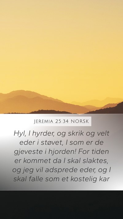 Jeremia 25:34 NORSK Bible Verse Image