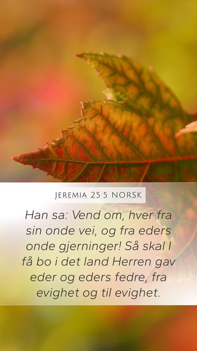 Jeremia 25:5 NORSK Bible Verse Image
