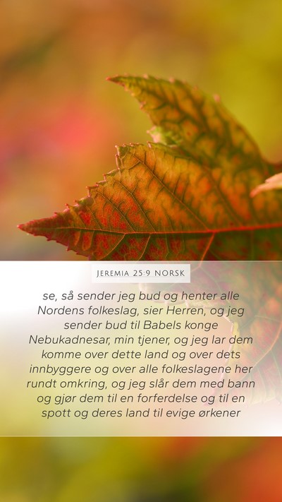 Jeremia 25:9 NORSK Bible Verse Image