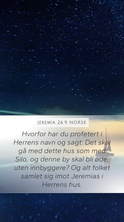 Jeremia 26:9 NORSK Bible Verse Image