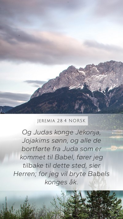 Jeremia 28:4 NORSK Bible Verse Image