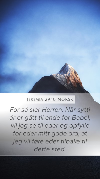 Jeremia 29:10 NORSK Bible Verse Image