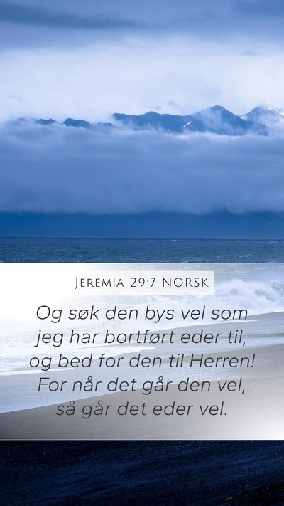 Jeremia 29:7 NORSK Bible Verse Image