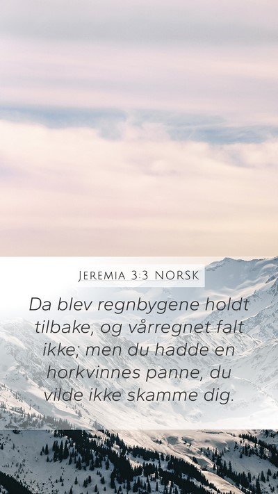 Jeremia 3:3 NORSK Bible Verse Image