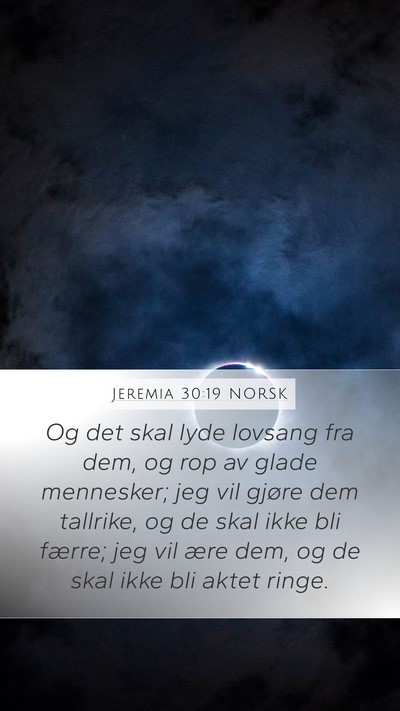 Jeremia 30:19 NORSK Bible Verse Image
