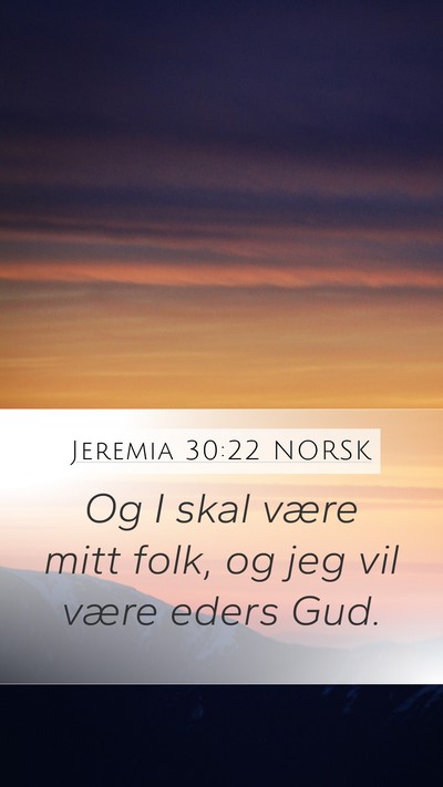Jeremia 30:22 NORSK Bible Verse Image