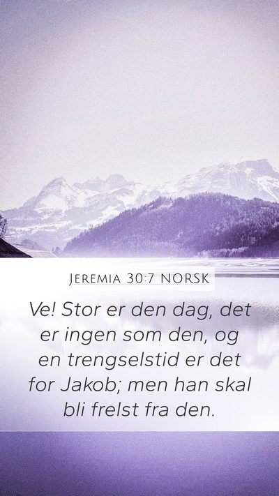 Jeremia 30:7 NORSK Bible Verse Image