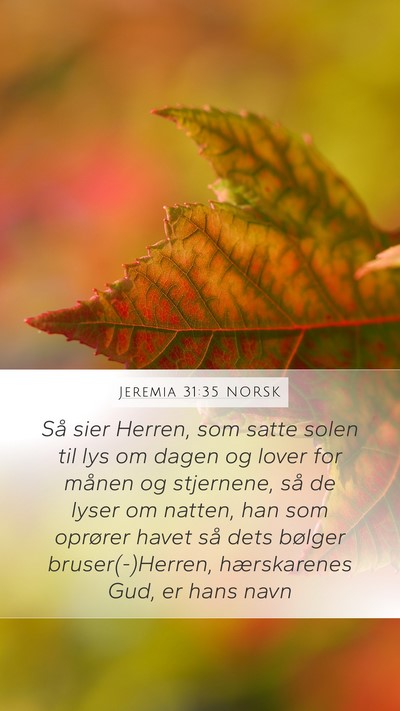 Jeremia 31:35 NORSK Bible Verse Image