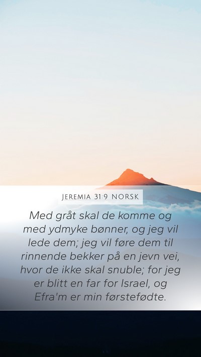 Jeremia 31:9 NORSK Bible Verse Image