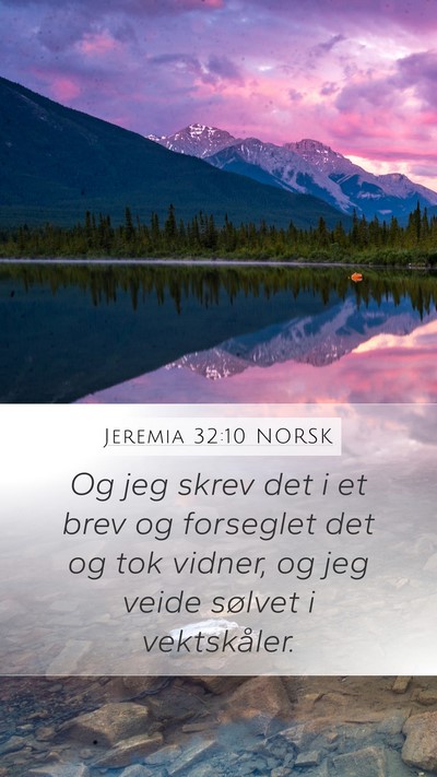Jeremia 32:10 NORSK Bible Verse Image