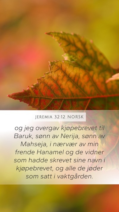 Jeremia 32:12 NORSK Bible Verse Image