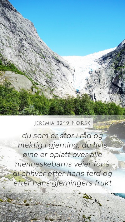 Jeremia 32:19 NORSK Bible Verse Image