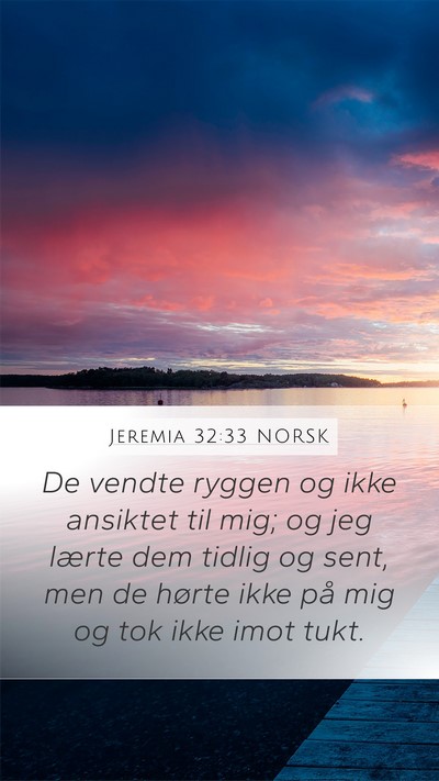 Jeremia 32:33 NORSK Bible Verse Image
