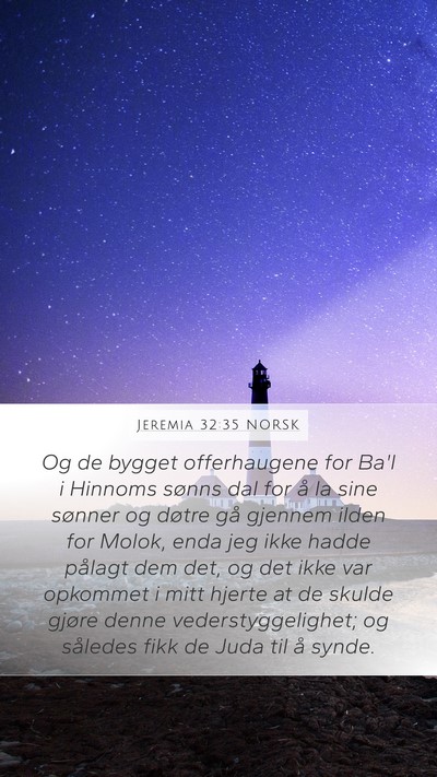 Jeremia 32:35 NORSK Bible Verse Image