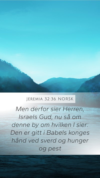 Jeremia 32:36 NORSK Bible Verse Image