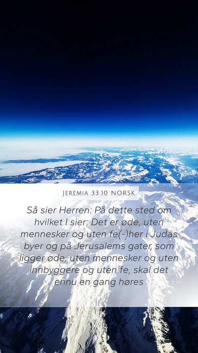 Jeremia 33:10 NORSK Bible Verse Image