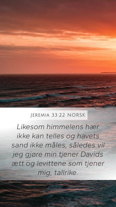 Jeremia 33:22 NORSK Bible Verse Image