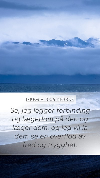 Jeremia 33:6 NORSK Bible Verse Image