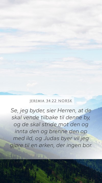 Jeremia 34:22 NORSK Bible Verse Image