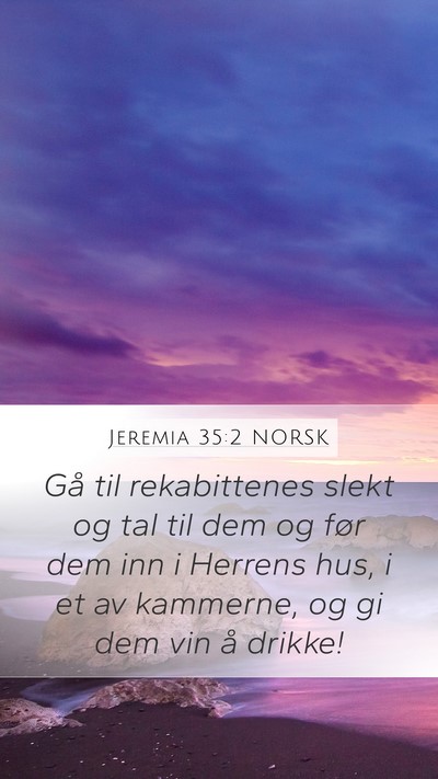 Jeremia 35:2 NORSK Bible Verse Image