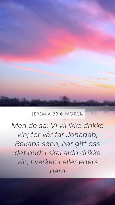 Jeremia 35:6 NORSK Bible Verse Image