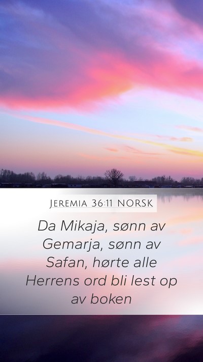 Jeremia 36:11 NORSK Bible Verse Image