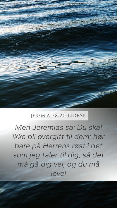 Jeremia 38:20 NORSK Bible Verse Image
