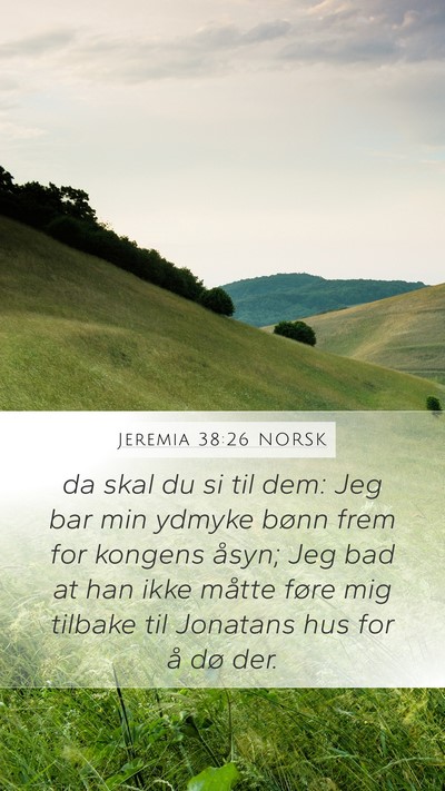 Jeremia 38:26 NORSK Bible Verse Image
