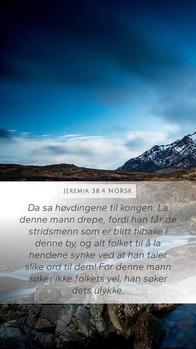 Jeremia 38:4 NORSK Bible Verse Image