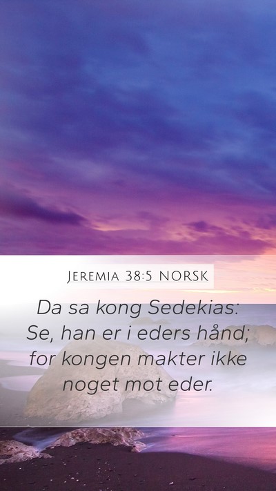 Jeremia 38:5 NORSK Bible Verse Image