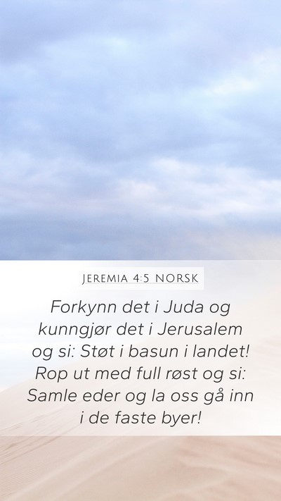 Jeremia 4:5 NORSK Bible Verse Image