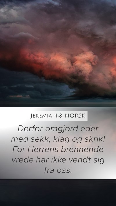 Jeremia 4:8 NORSK Bible Verse Image