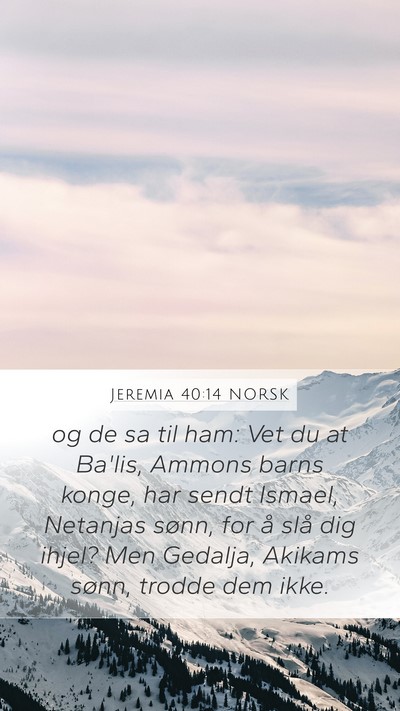 Jeremia 40:14 NORSK Bible Verse Image
