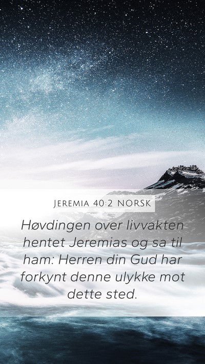Jeremia 40:2 NORSK Bible Verse Image