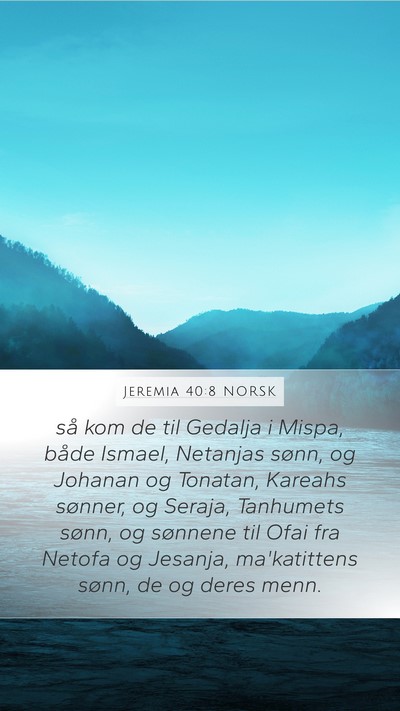 Jeremia 40:8 NORSK Bible Verse Image