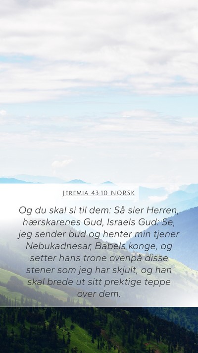 Jeremia 43:10 NORSK Bible Verse Image