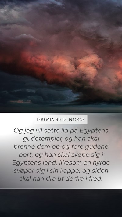 Jeremia 43:12 NORSK Bible Verse Image