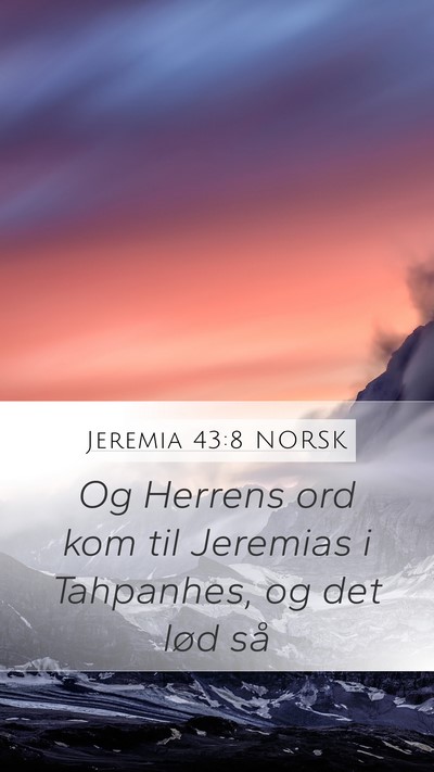 Jeremia 43:8 NORSK Bible Verse Image