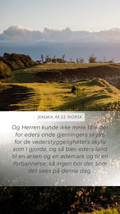 Jeremia 44:22 NORSK Bible Verse Image