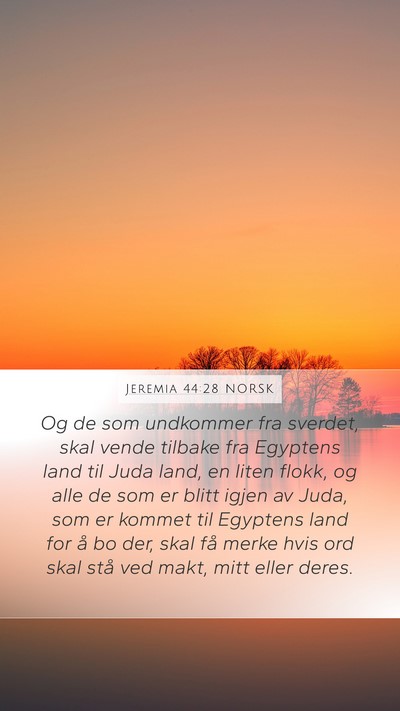 Jeremia 44:28 NORSK Bible Verse Image