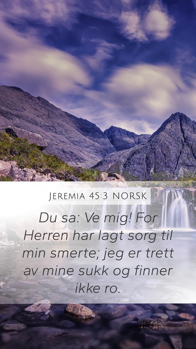 Jeremia 45:3 NORSK Bible Verse Image