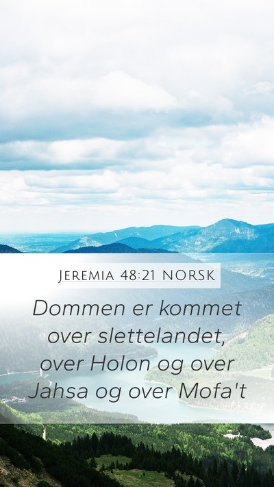 Jeremia 48:21 NORSK Bible Verse Image