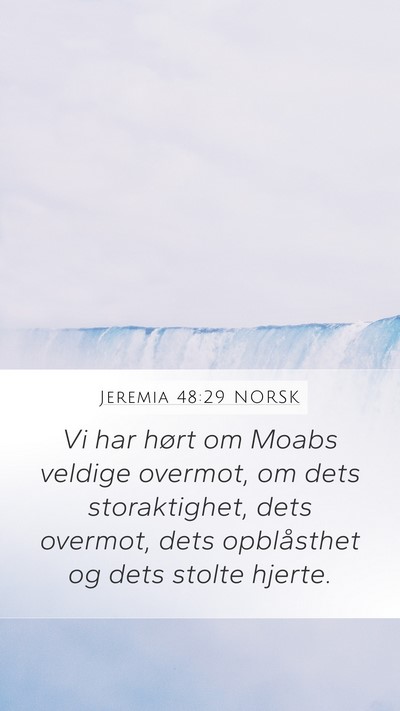 Jeremia 48:29 NORSK Bible Verse Image