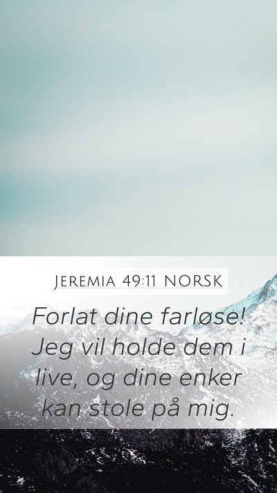 Jeremia 49:11 NORSK Bible Verse Image