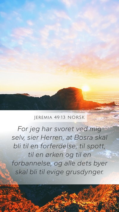 Jeremia 49:13 NORSK Bible Verse Image